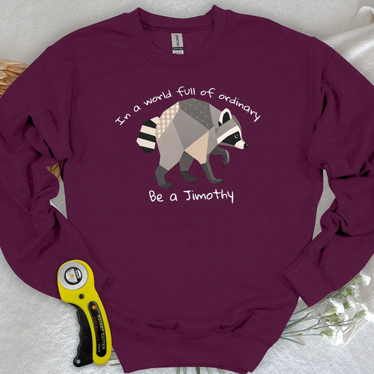 Jimothy the Quilted Raccoon Sweatshirt