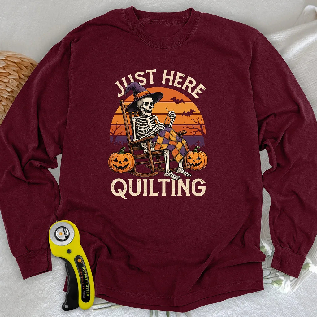 T-shirt manches longues Just Here Quilting