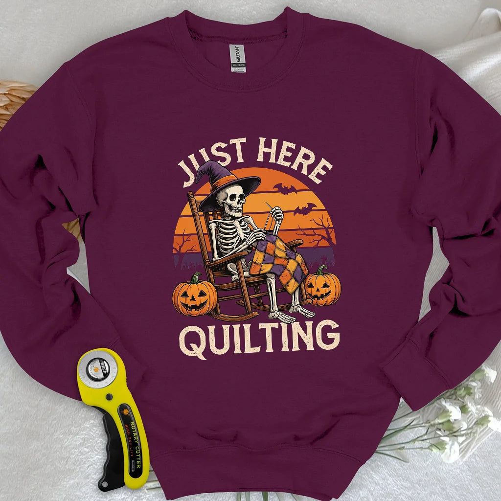 Nur hier am Quilten Sweatshirt