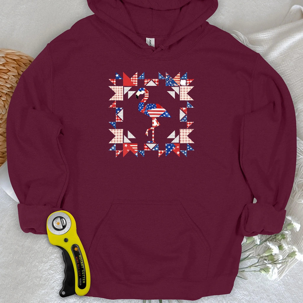 Liberty Flamingo Patchwork Hoodie