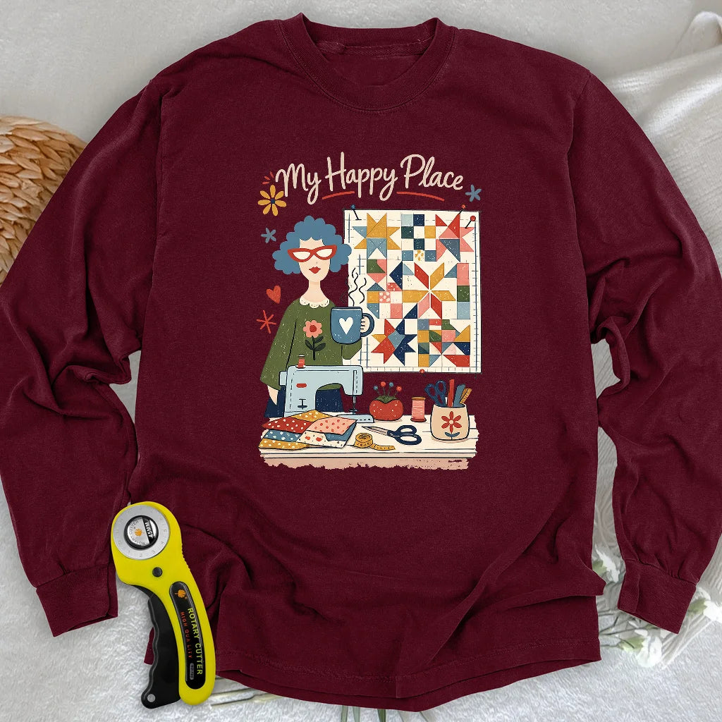 Mein Happy Place Langarm-T-Shirt