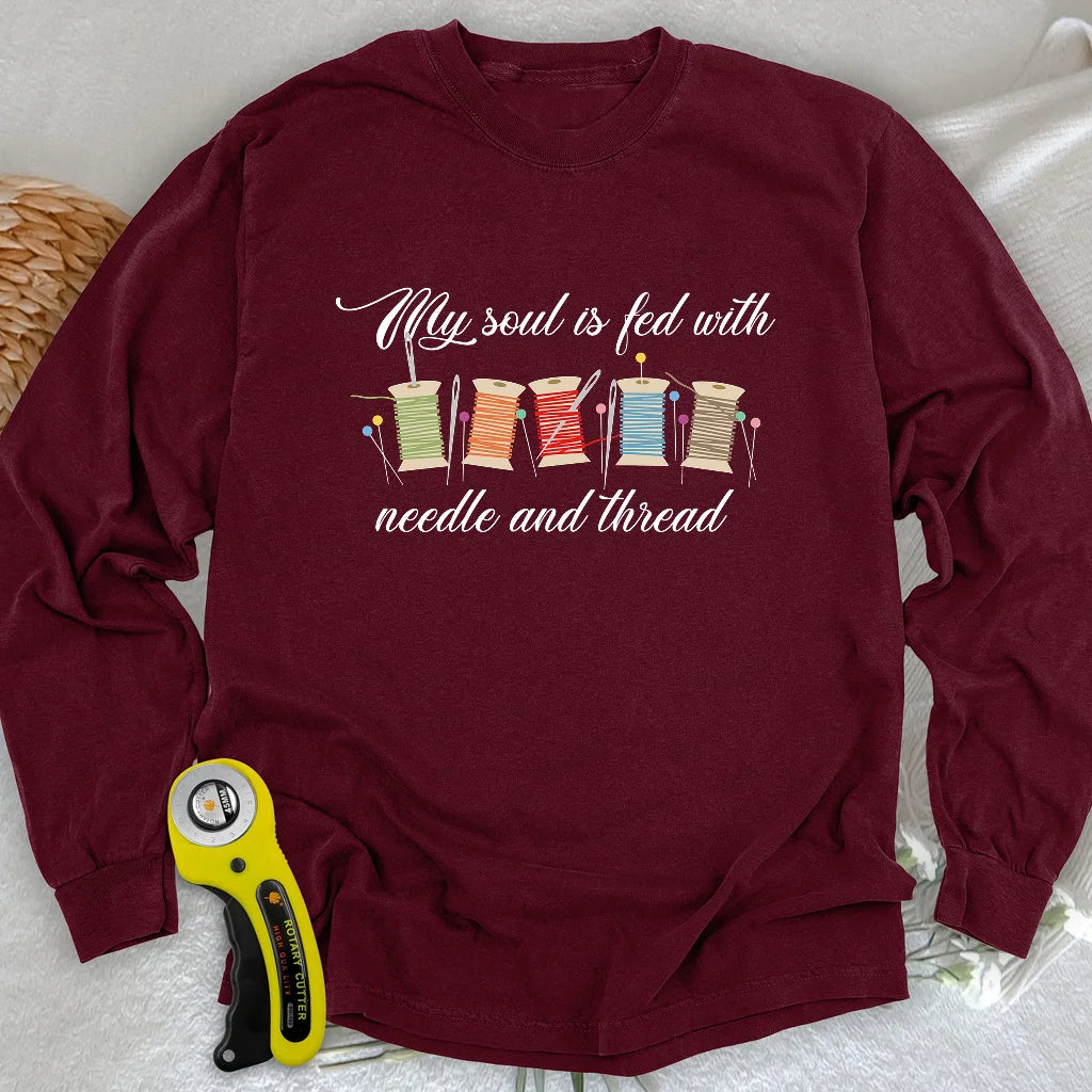 Needles and Threads Langarm-T-Shirt