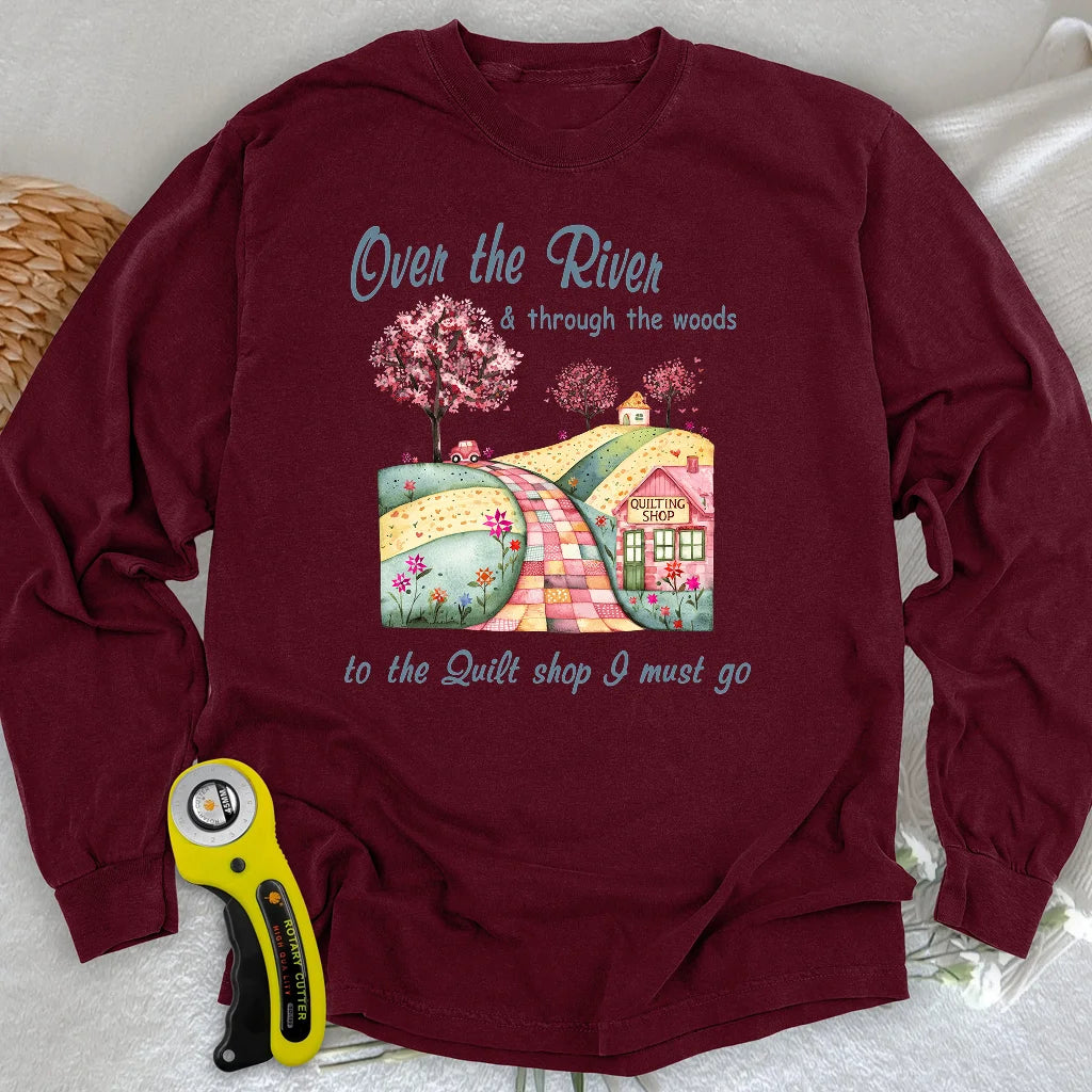 Langarm-T-Shirt "Über dem Fluss"