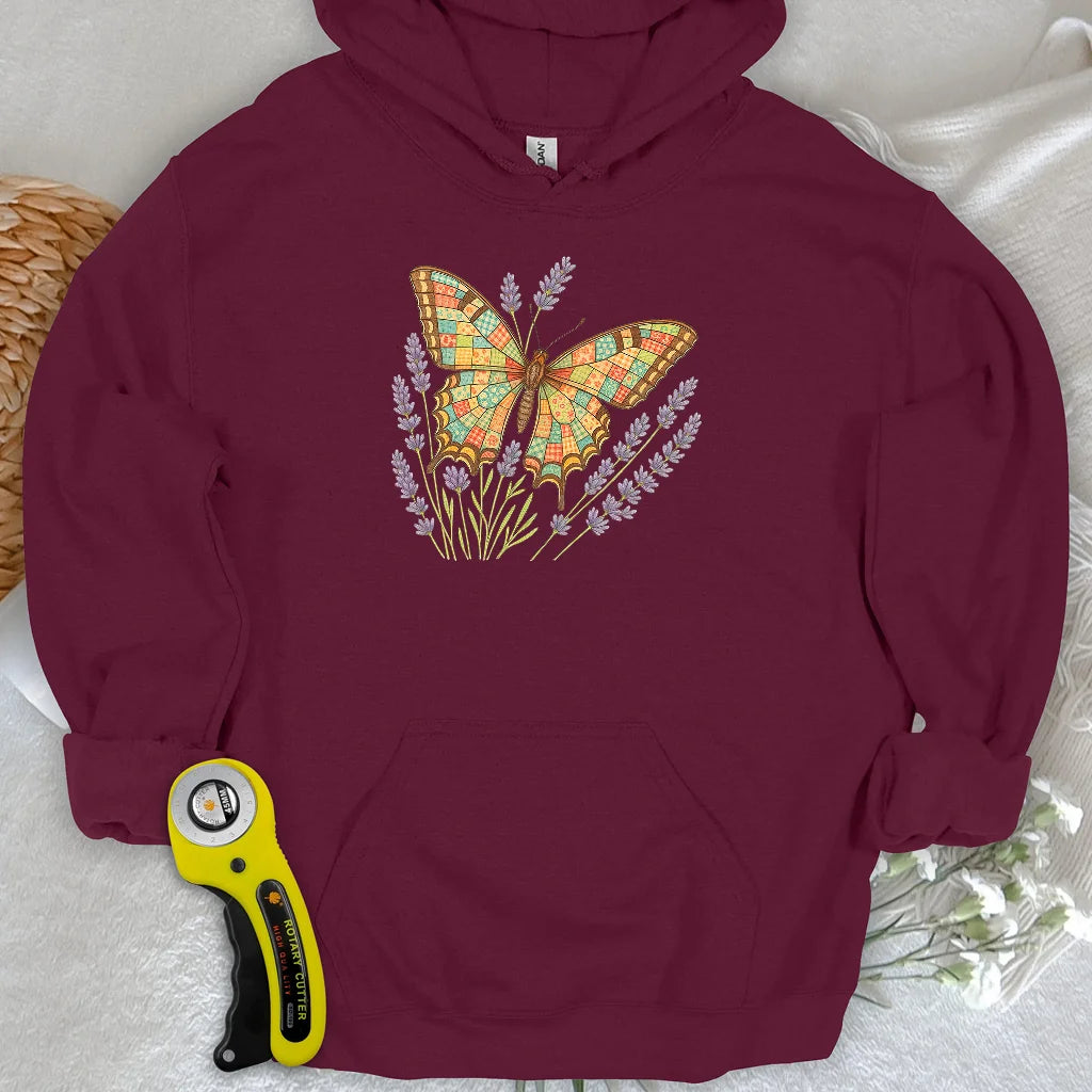 Sweat à capuche Papillon Patchwork