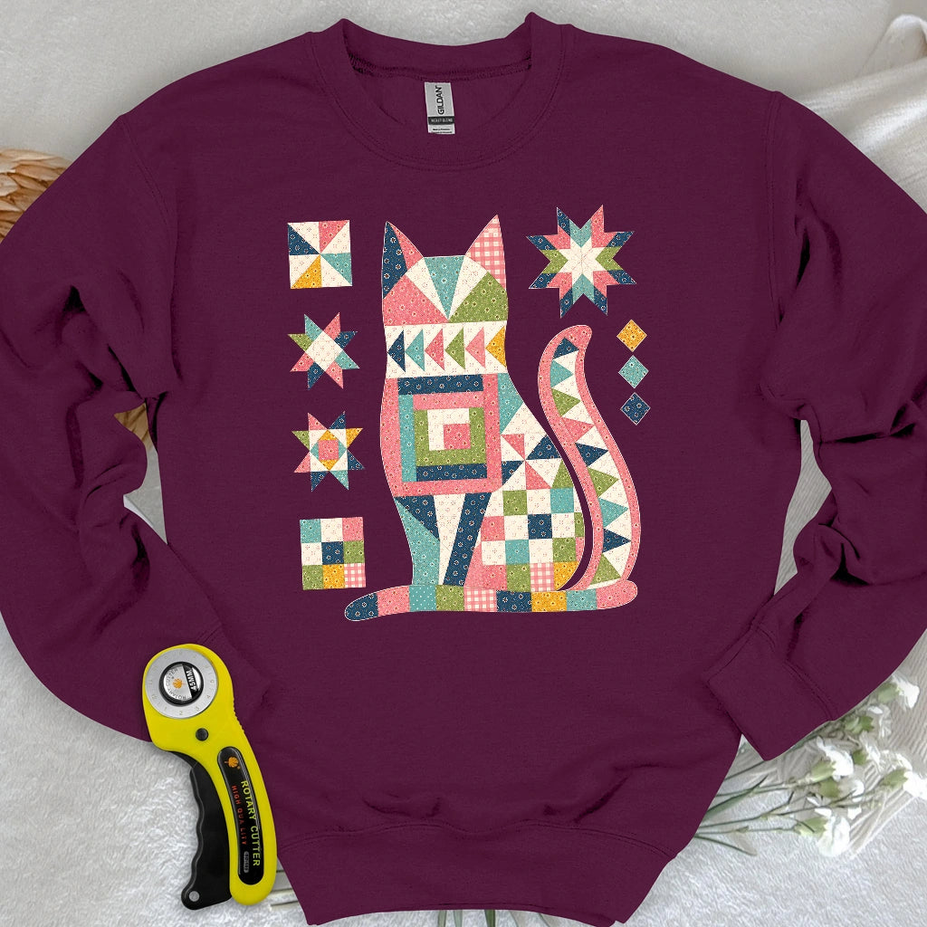 Patchwork Cat Sweatshirt