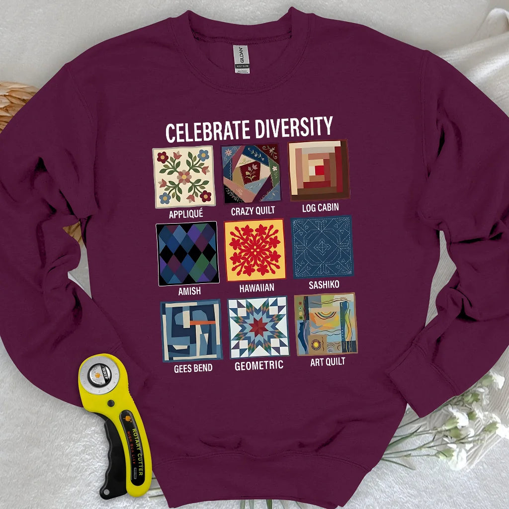 Patchwork-Vielfalt-Sweatshirt