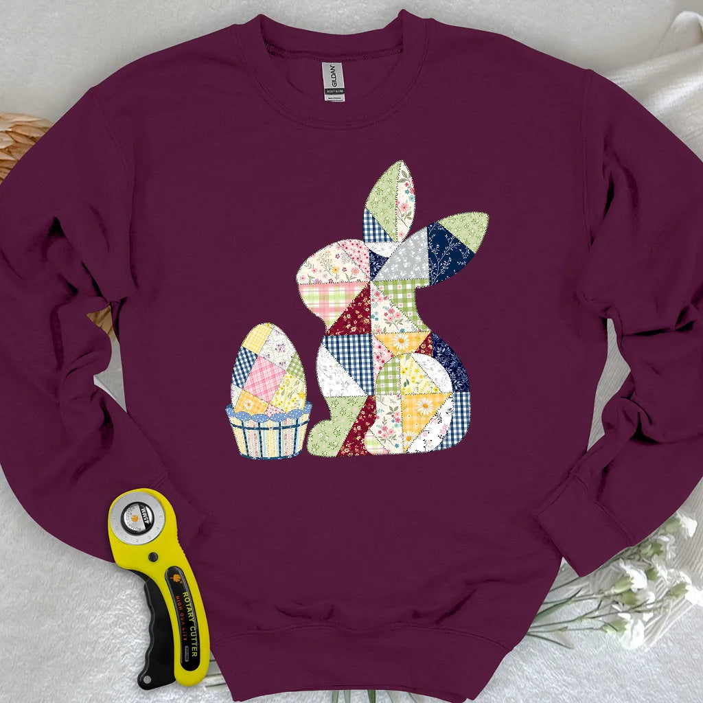 Patchwork Osterhasen-Sweatshirt
