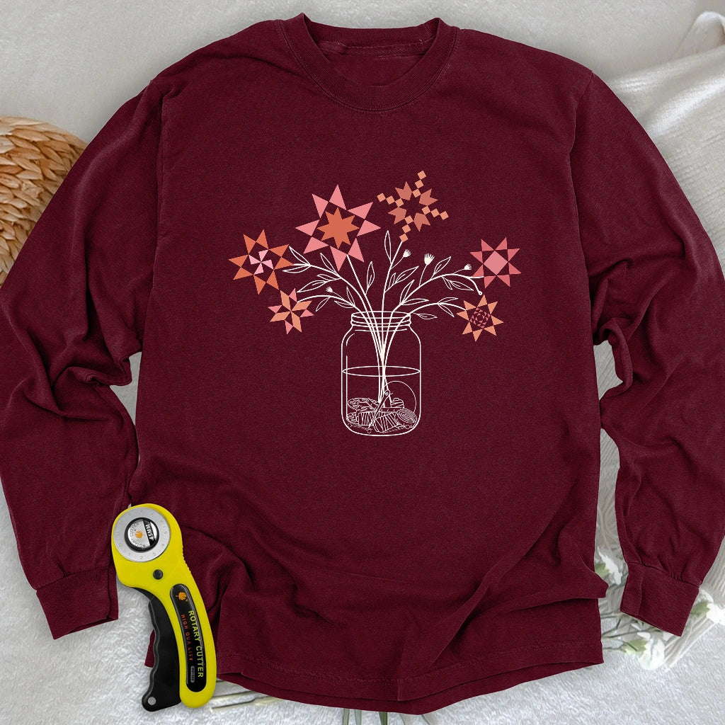Patchwork Posy Jar Long Sleeve T-shirt