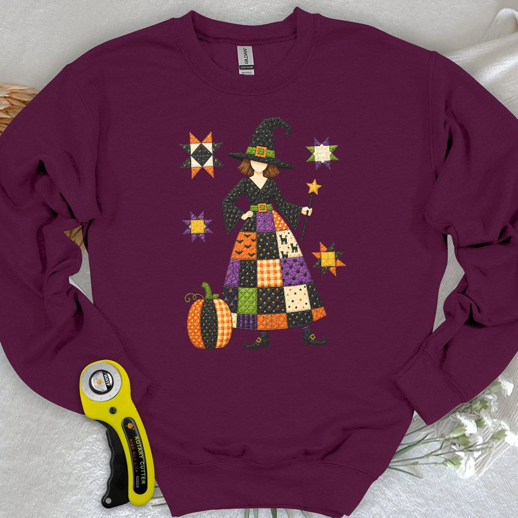 Patchwork Quilt Witch Sweatshirt