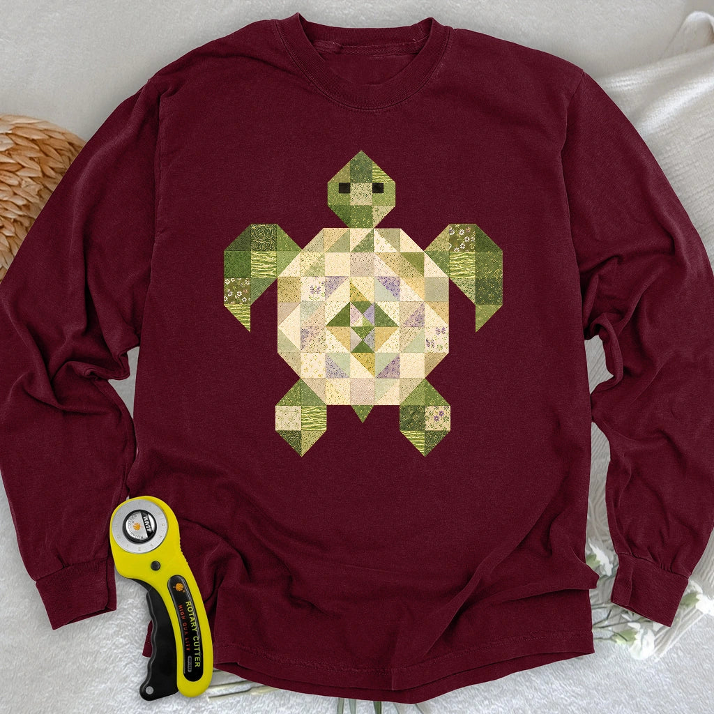 Patchwork Turtle Long Sleeve T-shirt