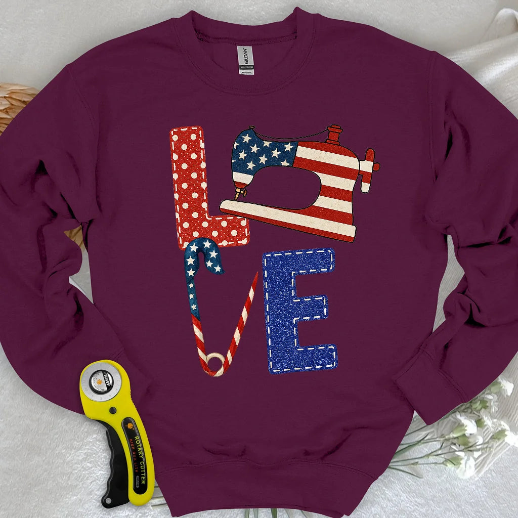 Sweat-shirt de couturière patriotique