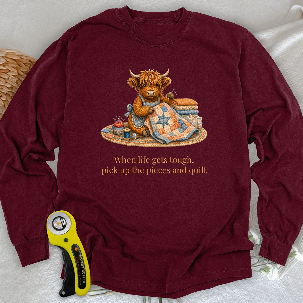 Pieces and Quilt Long Sleeve T-shirt