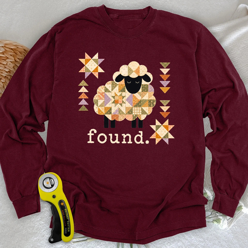 Psalm 23 Patchwork Sheep Long Sleeve T-shirt