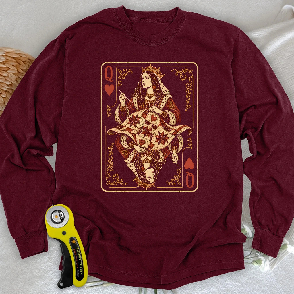 Queen Of Quilt Long Sleeve T-shirt
