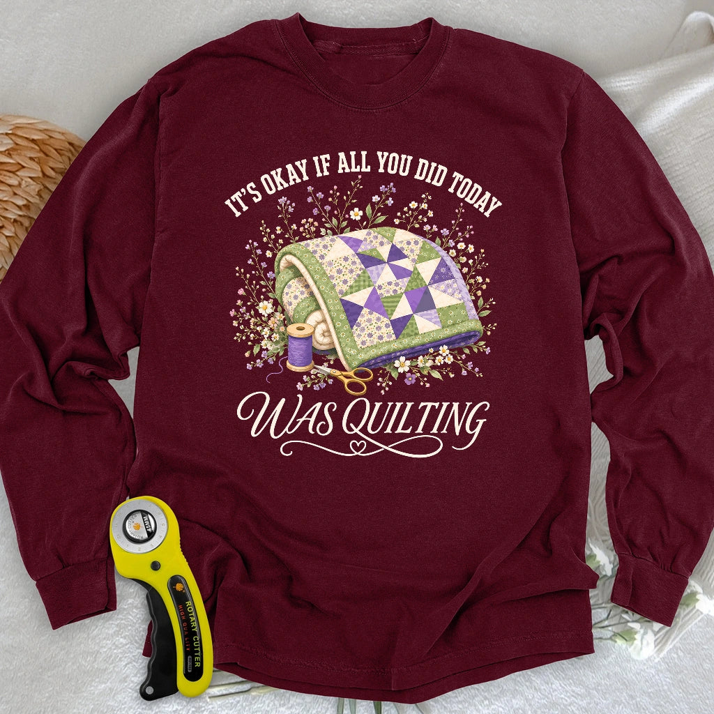 Quilt All Day Long Sleeve T-shirt