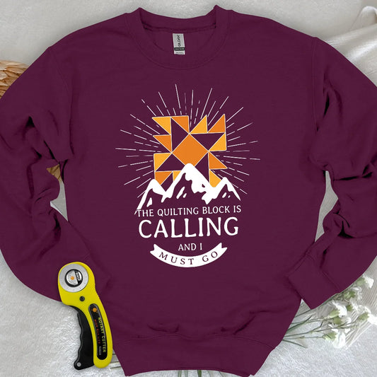Sweat-shirt Motif Bloc de Quilt