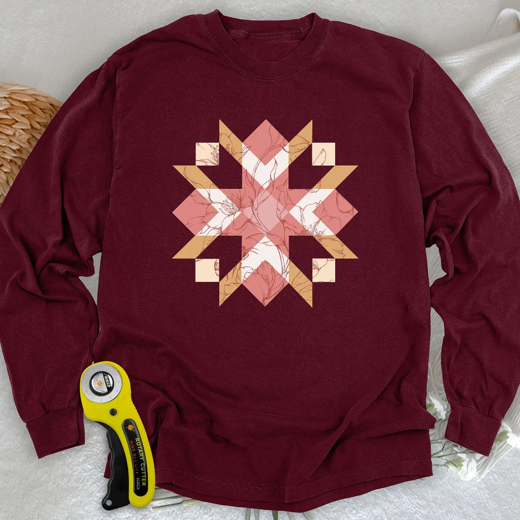 Quilted Botanica Long Sleeve T-shirt