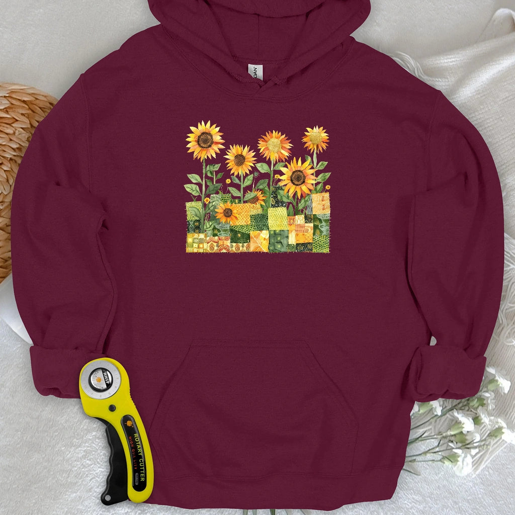 Quilted Sunflower Field Hoodie