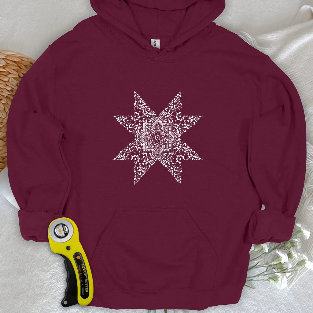 Sweat à capuche Mandala de matelassage