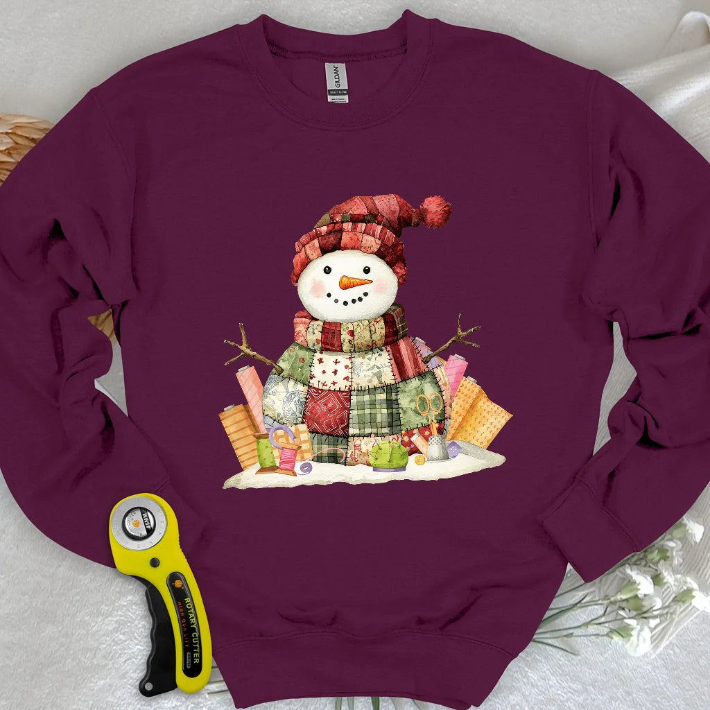 Quilting Snowman Sweatshirt
