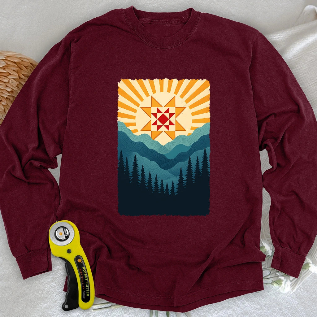 Quilting Sun Long Sleeve T-shirt
