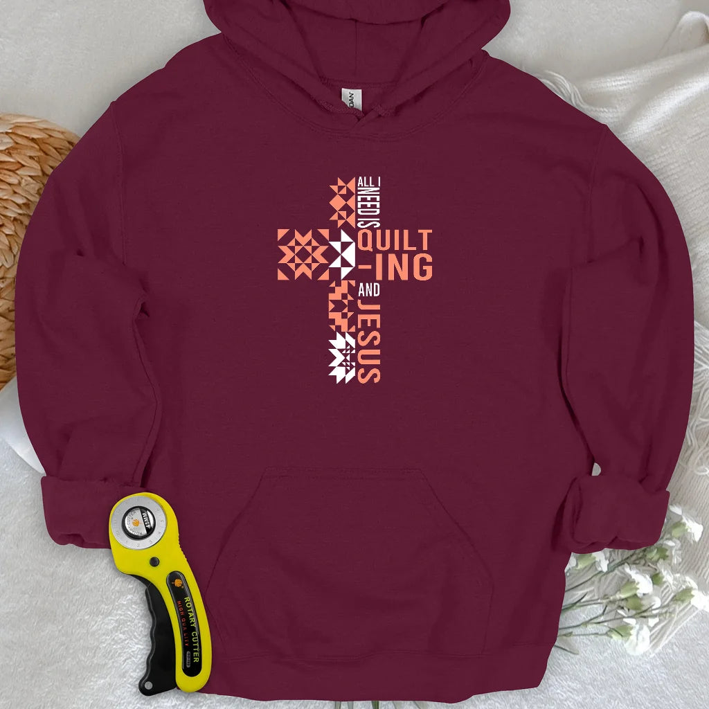 Quilting and Jesus Hoodie