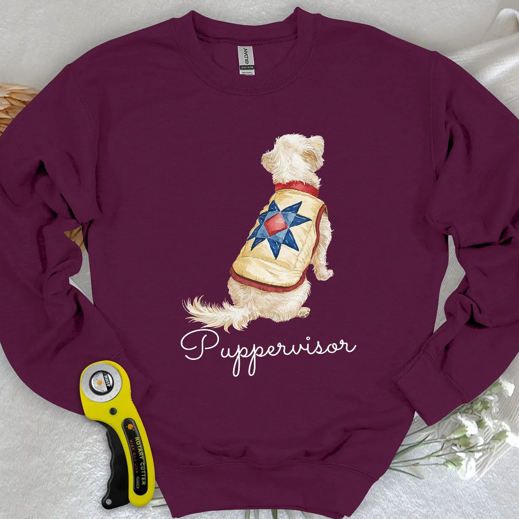 Stepp-Pullover mit Sternenmuster