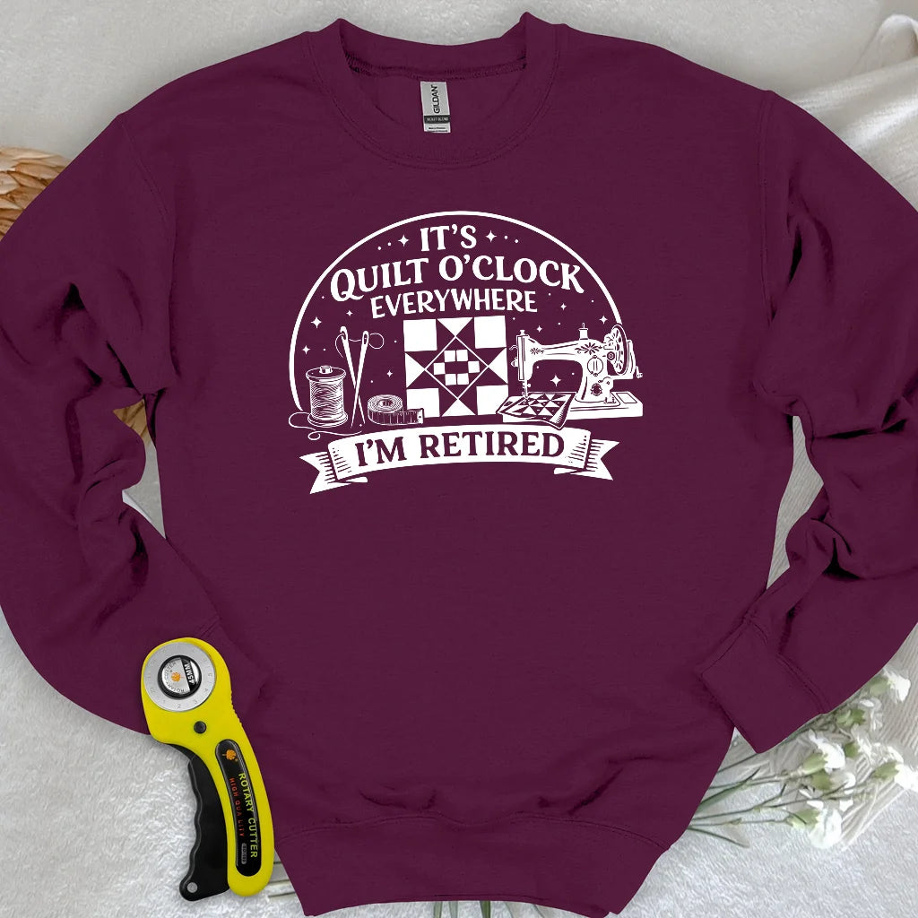 Sweat-shirt de quilteuse à la retraite