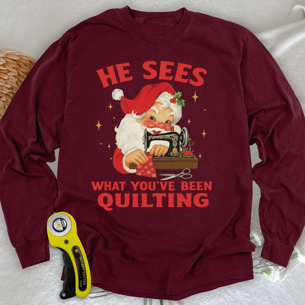 Santa Sees Long Sleeve T-shirt