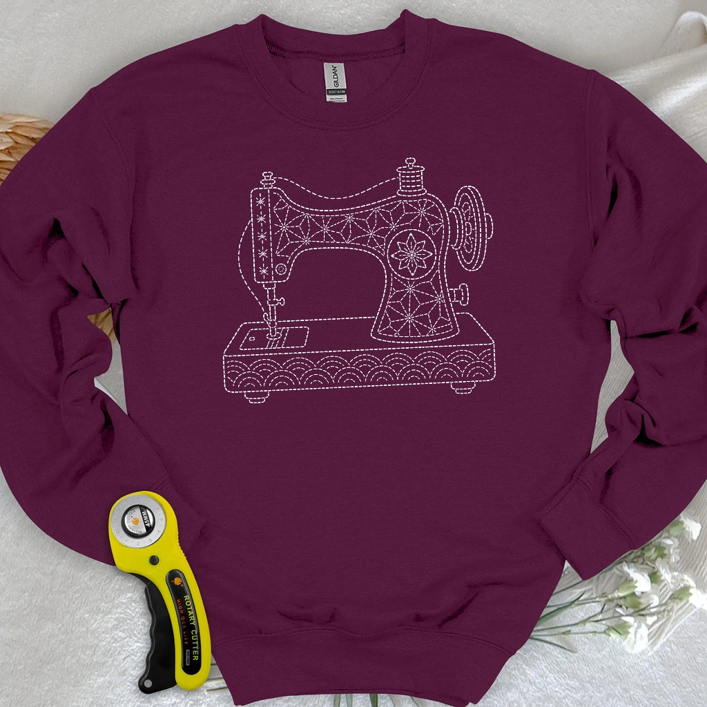 Sashiko Sewing Machine Sweatshirt
