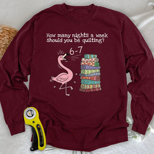 Sew-7 Nights a Week Long Sleeve T-shirt
