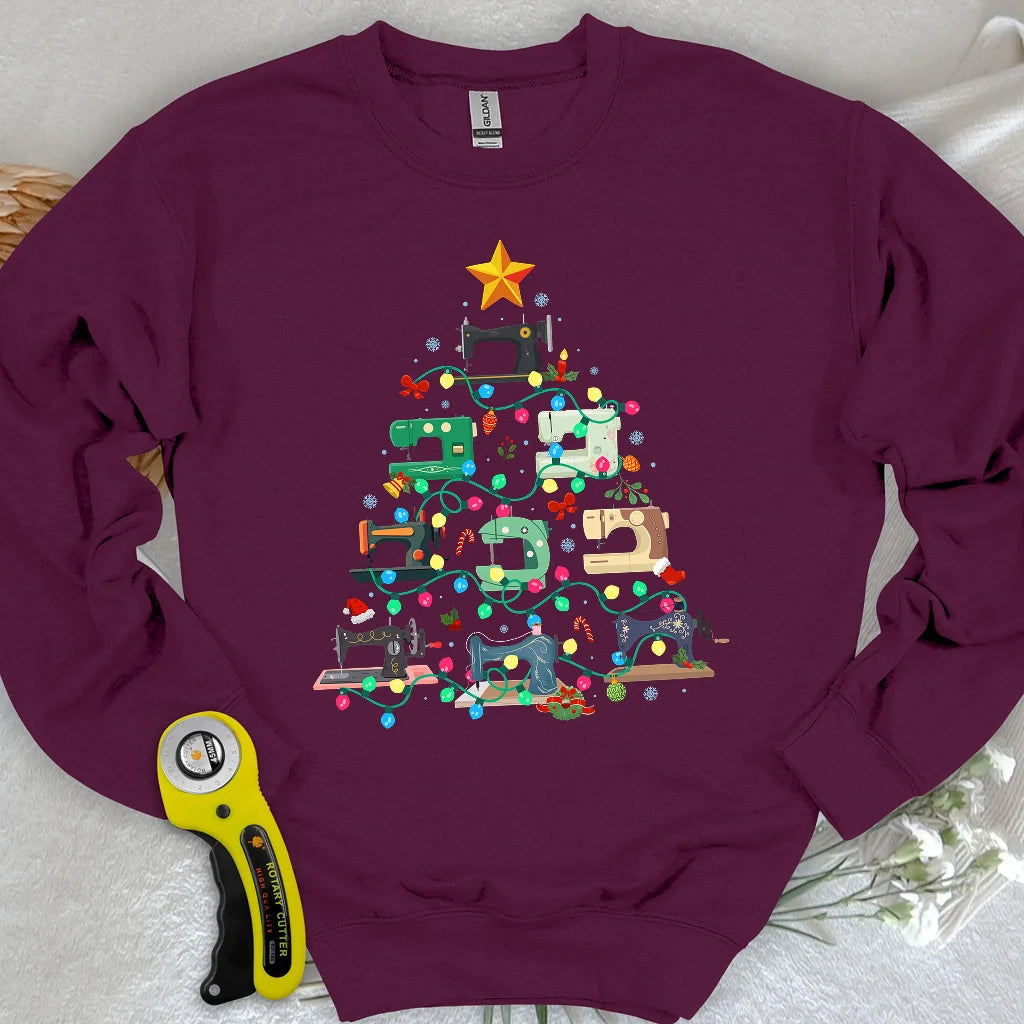 Sewing Christmas Tree Sweatshirt