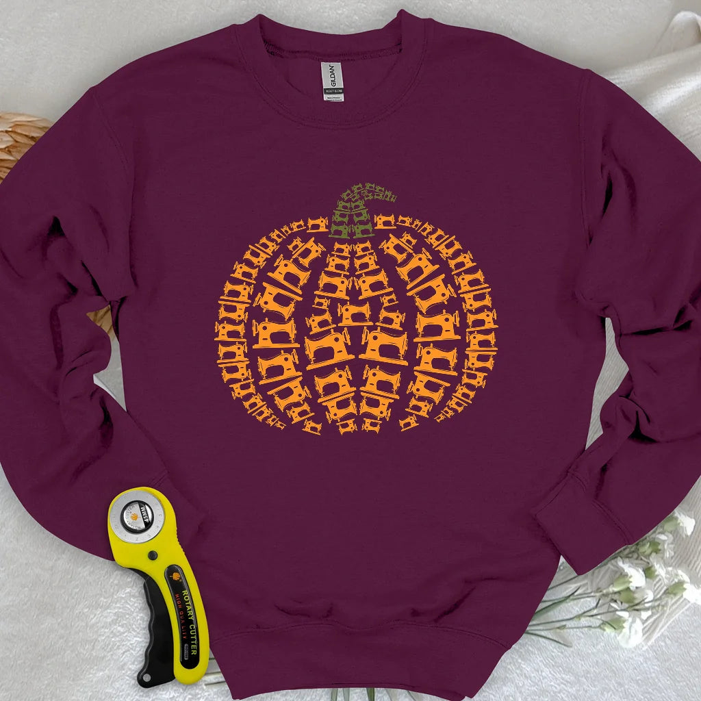 Sewing Machine Pumpkin Sweatshirt