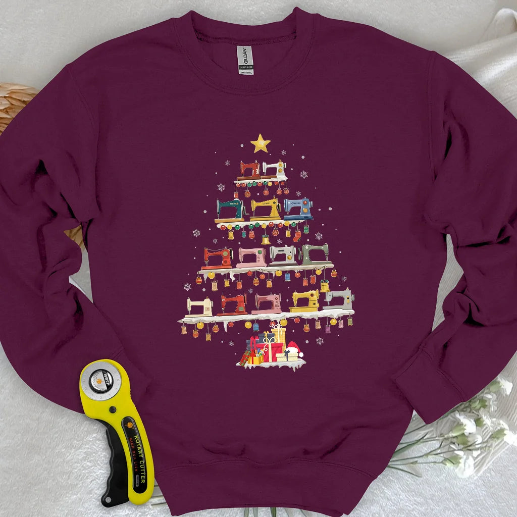 Sweat-shirt Arbre Machine à Coudre