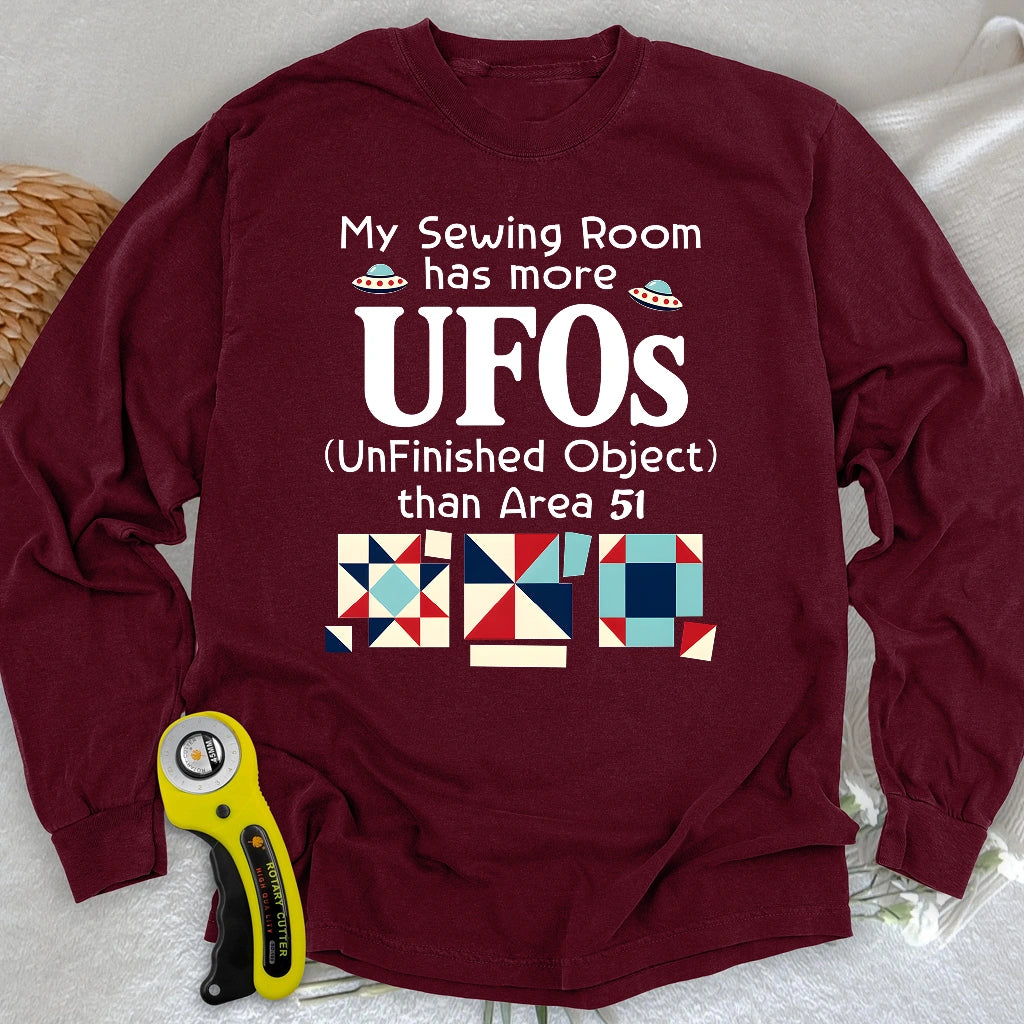 Sewing UFOs Long Sleeve T-shirt