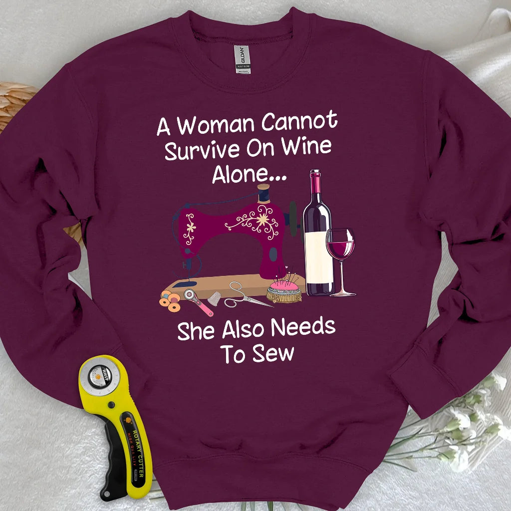 Sweat-shirt Couture et Dégustation de Vin