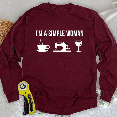 T-shirt à manches longues Simply Sip and Sew