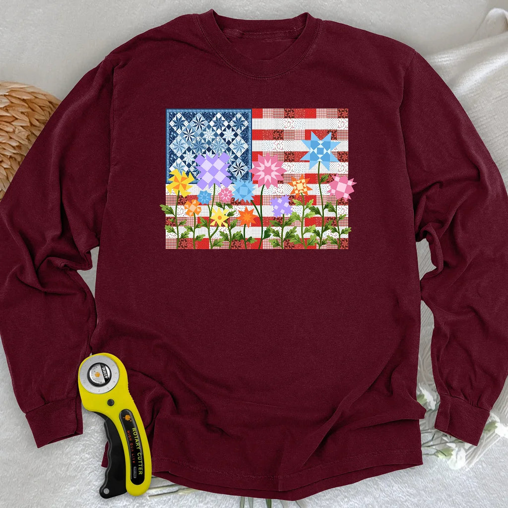 Stars, Stripes & Stitches Long Sleeve T-shirt