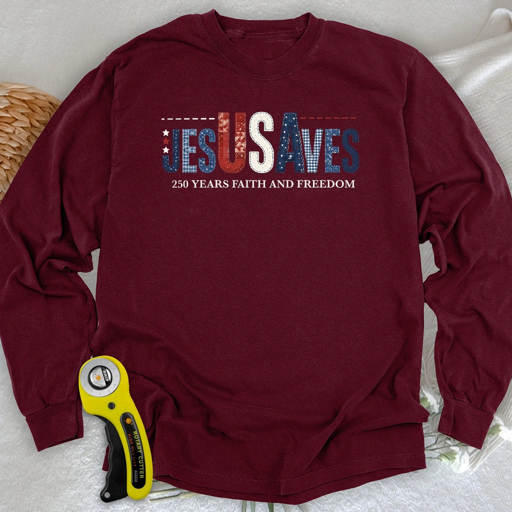 Stitching Faith Since 1776 Long Sleeve T-shirt