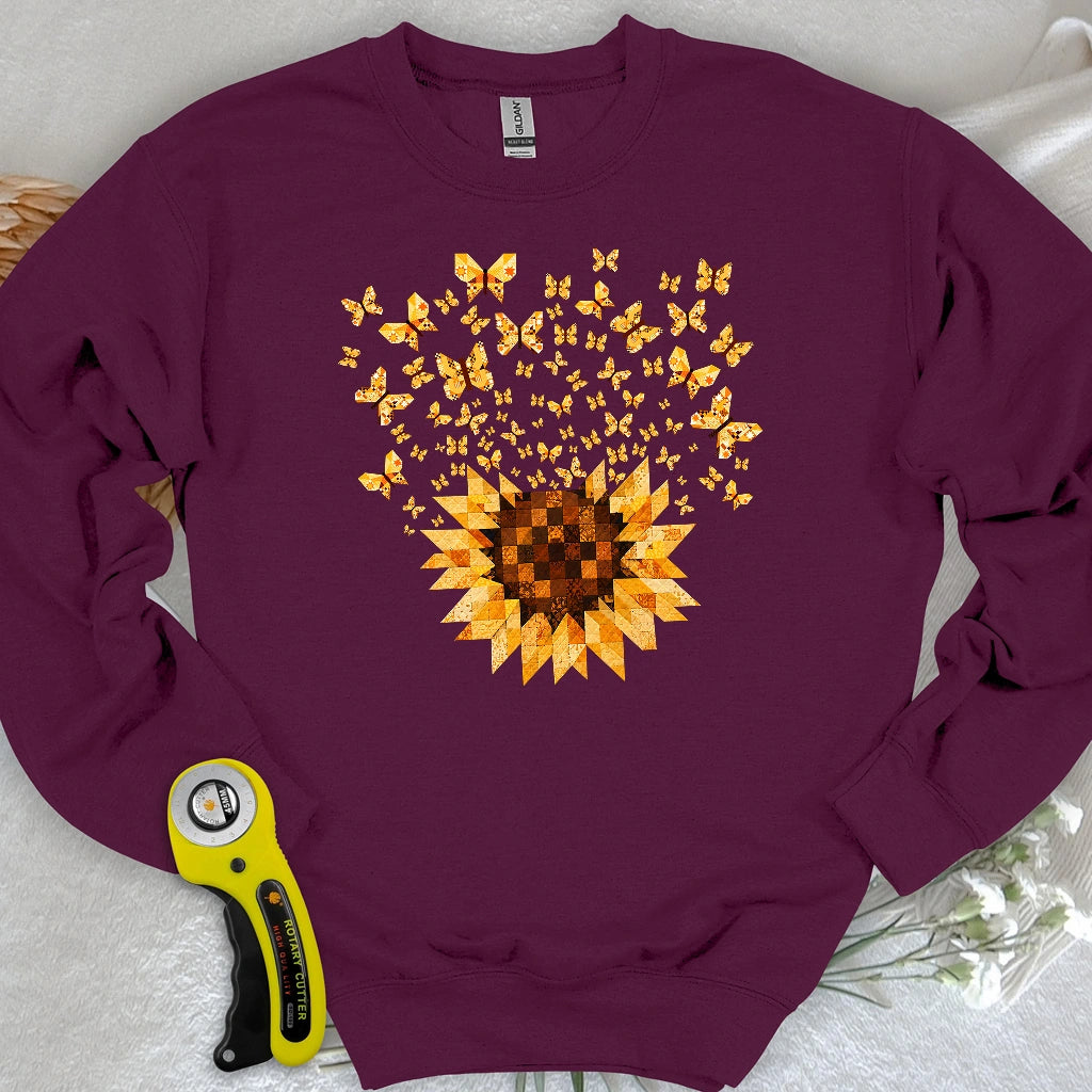 Sunflower Magic Quilt Bloom Sweatshirt