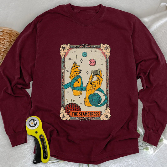 Tarot Card Seamstress Long Sleeve T-shirt