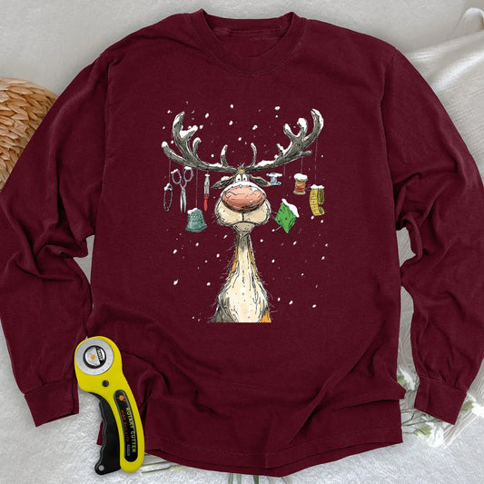 The Reindeer Quilter Long Sleeve T-shirt