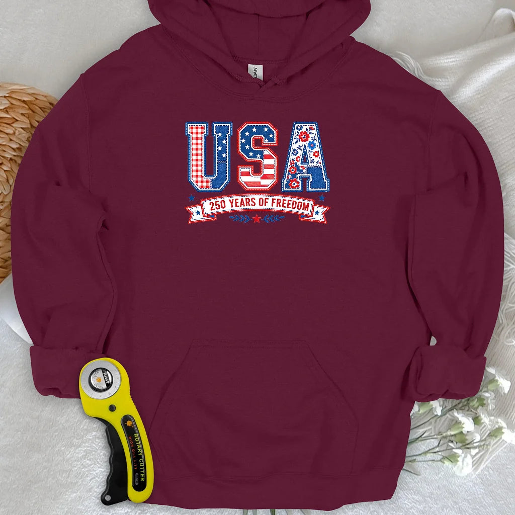 USA Patchwork Freedom Hoodie