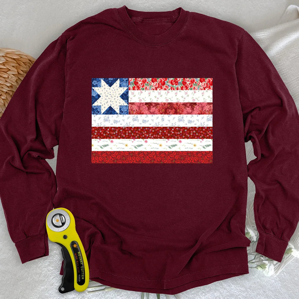 USA Star Flag Long Sleeve T-shirt
