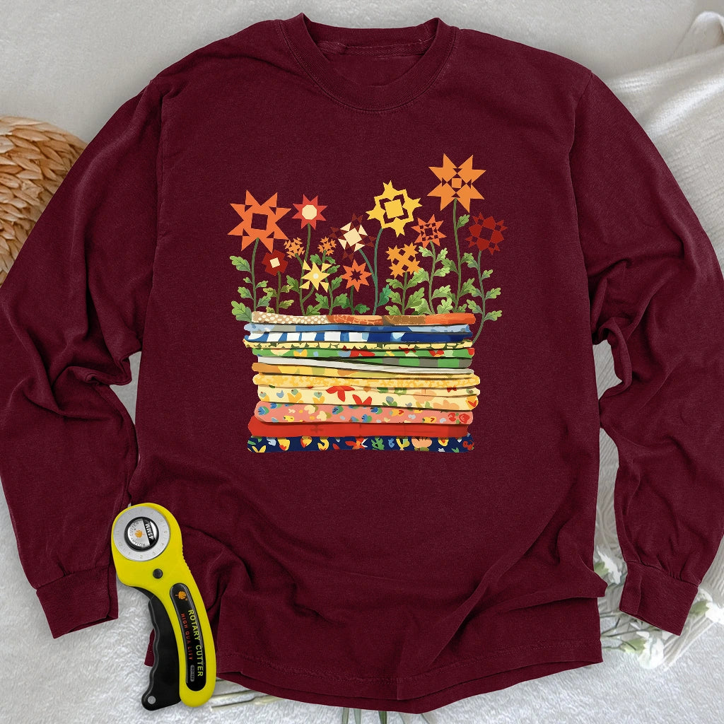 T-shirt à manches longues Where Quilts Bloom