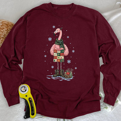 T-shirt a maniche lunghe Winter Flamingo