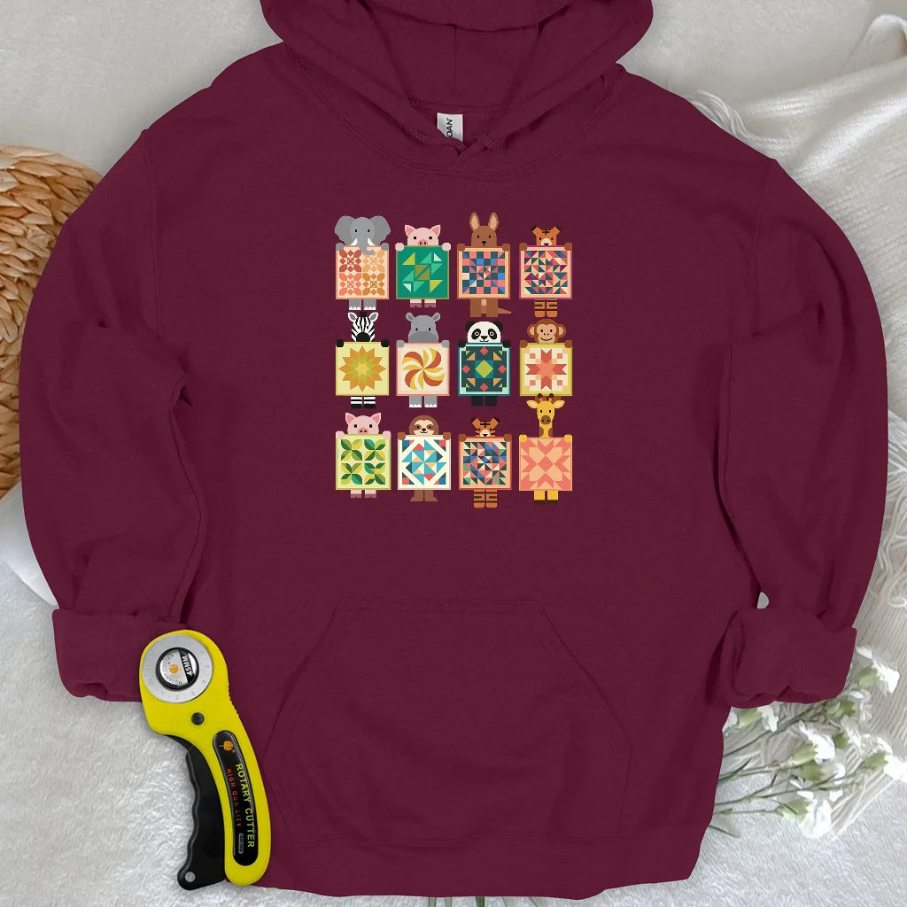 Woodland Patchwork Crew Hoodie