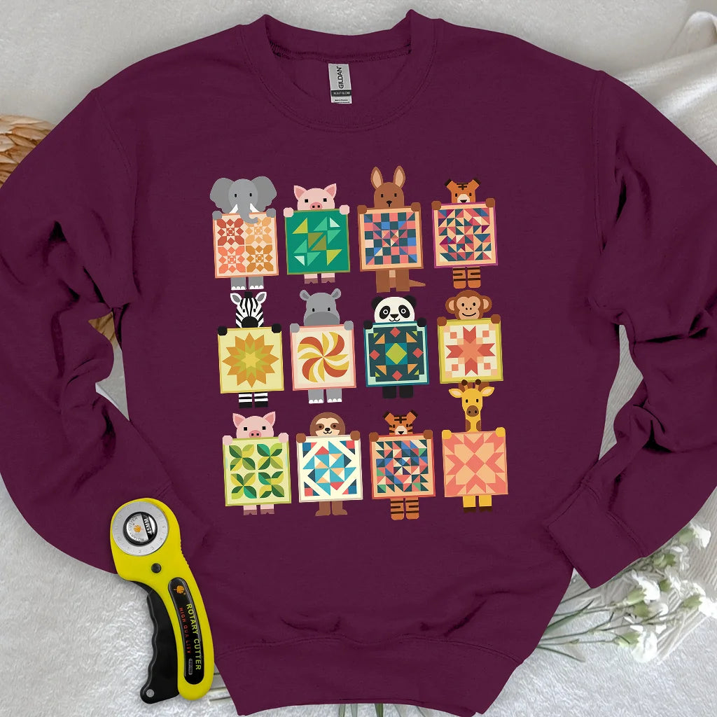 Woodland Patchwork Crew Sweatshirt