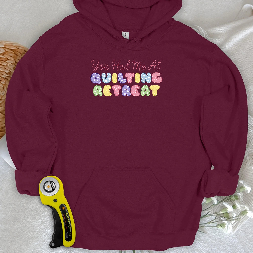 Du hattest mich beim Quilt-Retreat Kapuzenpulli