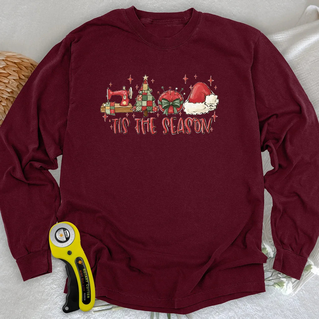 Langarm-T-Shirt „Tis the season“
